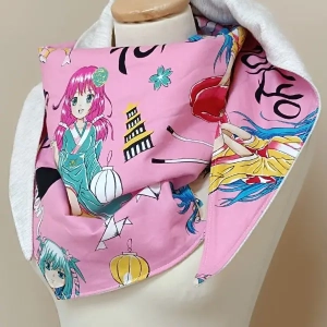 Chèche tour de cou tissu coton tokyo