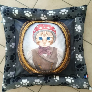 cousin dodo pour chat panier accessoire tissu velours polaire 45 x 45 cm 
