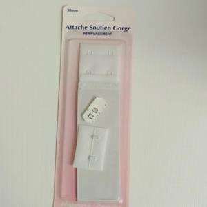 Attache de Soutien-Gorge à Coudre avec Élastique (38 mm, Blanc)