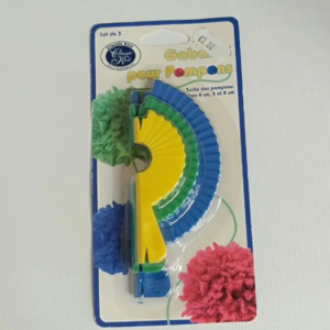 Lot de 3 Gabarits pour Pompons – Tailles 4 cm, 5 cm et 8 cm