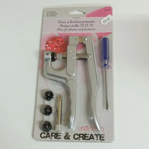 Pince à bouton-pression – 3 tailles différentes (10 mm, 12,4 mm, 15 mm)