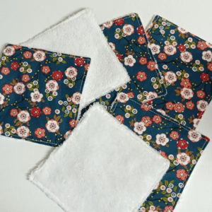 Lingettes démaquillantes fleurie coton et éponge bambou 