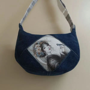 Sac Demi-Lune Luna – Collection Imprimée Japonaise10