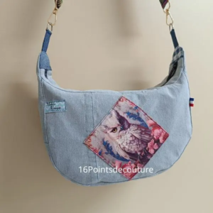 Sac demi-lune Luna – Version Chouette Majestueuse