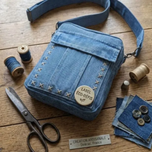 Sacoche en jean recyclé