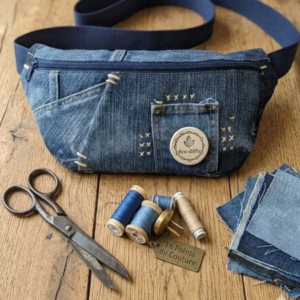 Sac banane en jean recyclé