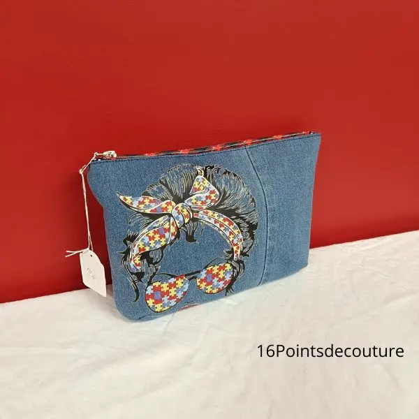 Trousse Julie XL Tête à lunettes puzzle en jean recyclé4 (1)